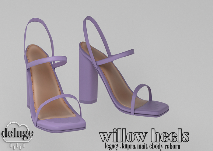 deluge . willow heels - PURP  [bxd]