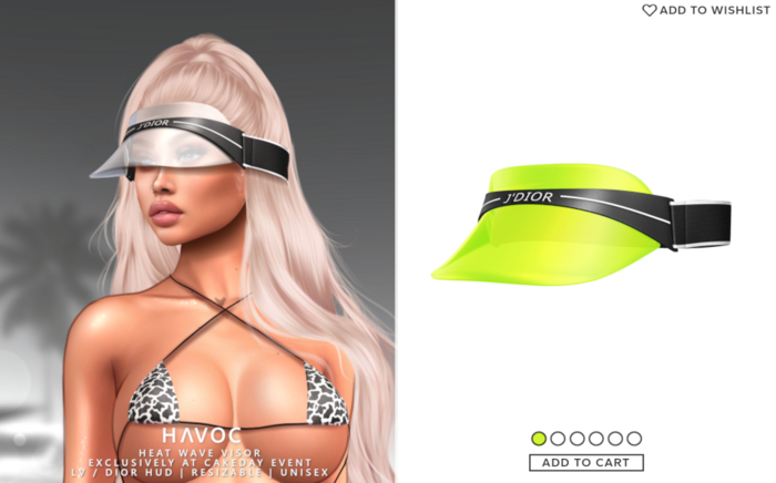 HAVOC - Heat Wave Visor - LIME