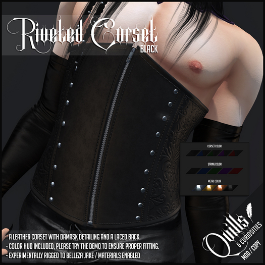 Quills & Curiosities - Riveted Black