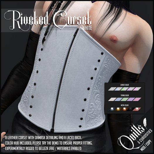Quills & Curiosities - Riveted White