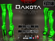 [Renegade] Dakota Thigh High Platform Boots - Lime Green