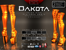 [Renegade] Dakota Thigh High Platform Boots - Orange