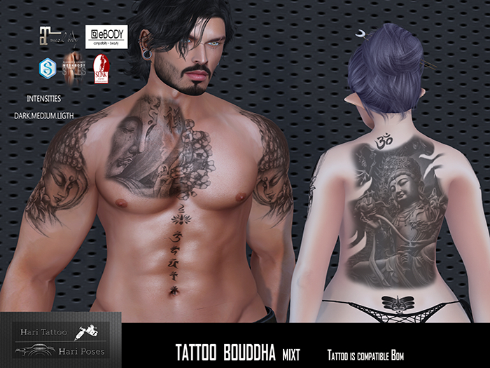HARI TATTOO BOUDDHA MIXT + bom 