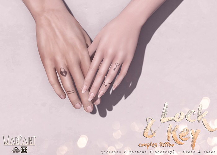 WarPaint* Lock&Key couples tattoo