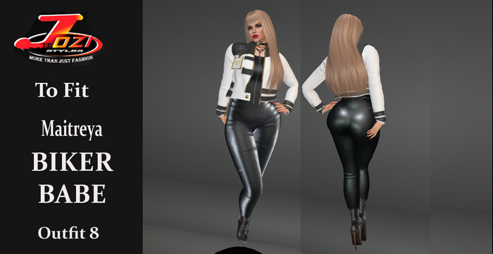 Leather biker Babe 8