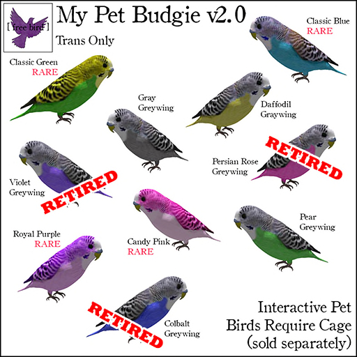[ free bird ] My Pet Budgie Carrier - Colbalt Greywing