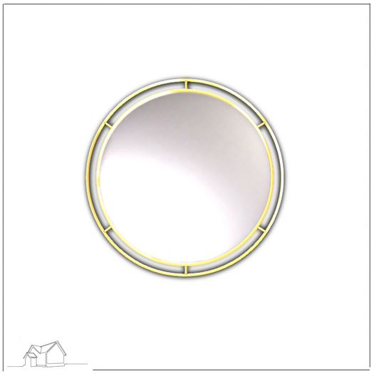 FARMHOUSE Mirror - Round Gold