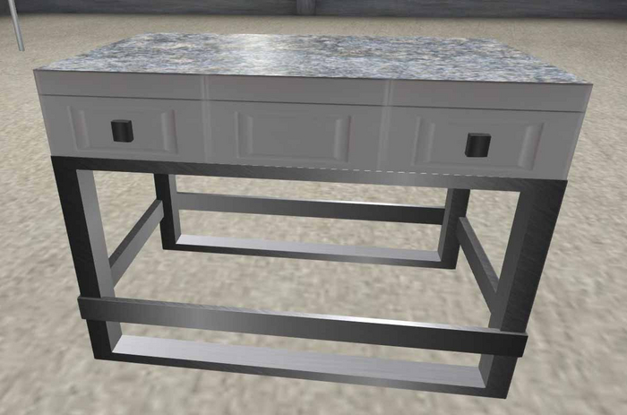 DD marbletop island table