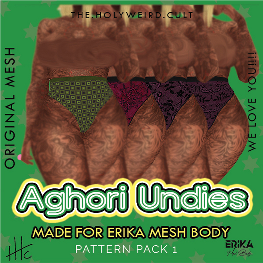 .:tHc Original:. Aghori Undies - Pattern Pack 1