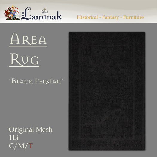 Laminak - Black Persian - Area Rug
