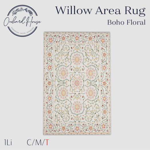 [OH] Orchard House - Area Rug - Boho Floral