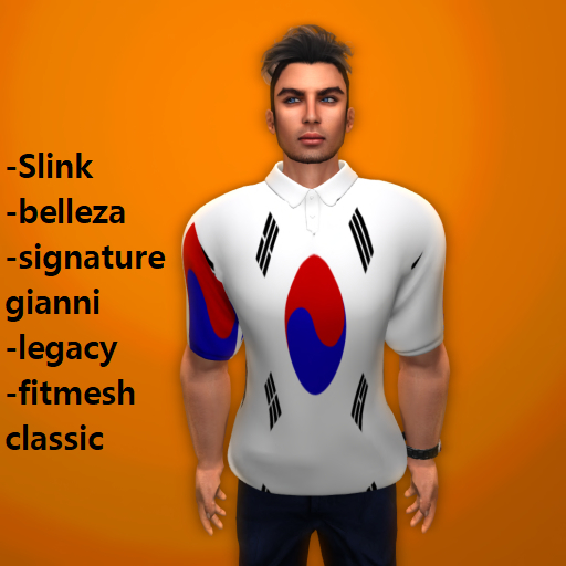 SOUTH KOREA MESH MEN'S  T- SHIRT 