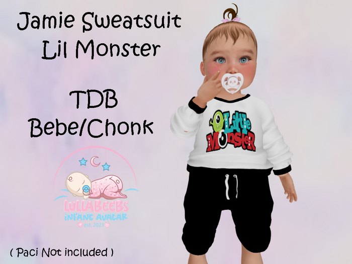 Jamie Sweatsuit Lil Monster TDB/BB/LB (Boxed)