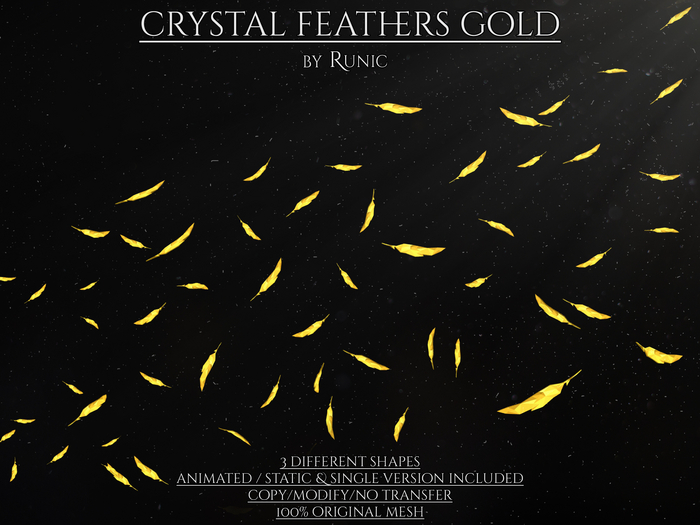 .: Runic :. Crystal Feathers Gold