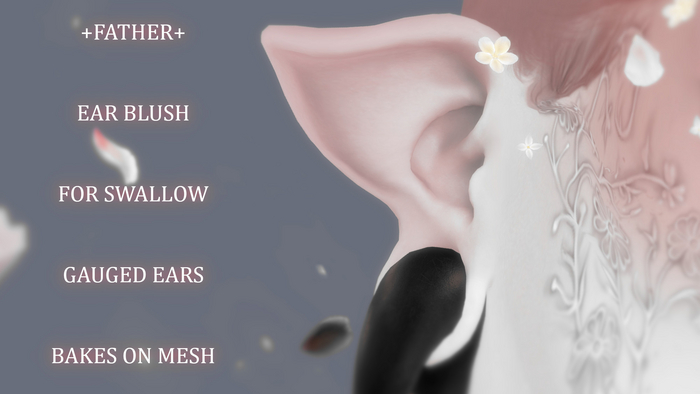 +FATHER+ DEMO Tintable Ear Blush - Swallow Gauged Ears - BOM