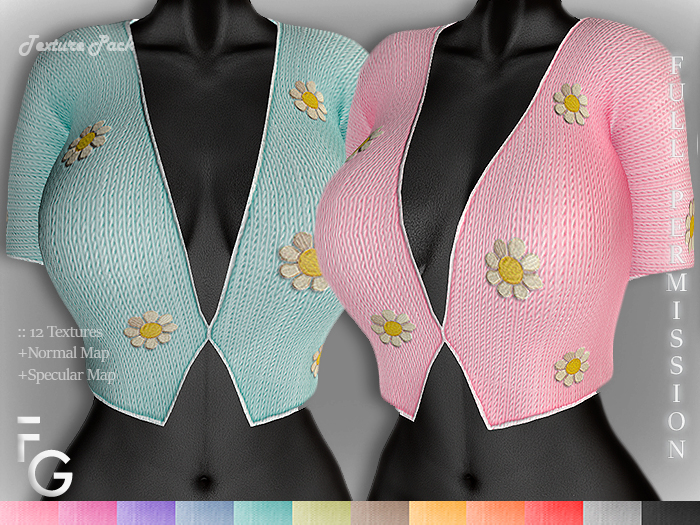 .Fragile. 12 Textures Full Per, for Sleeves Cardigan Jacket