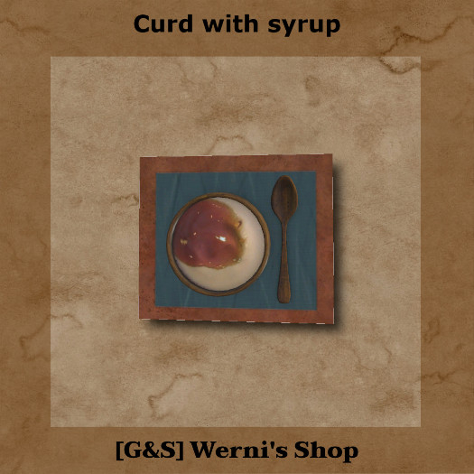 Curd with syrup
