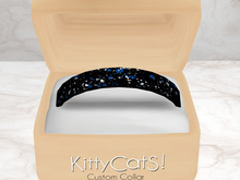 Meow Manor-Black / Blue Splatter Kittycats Collar