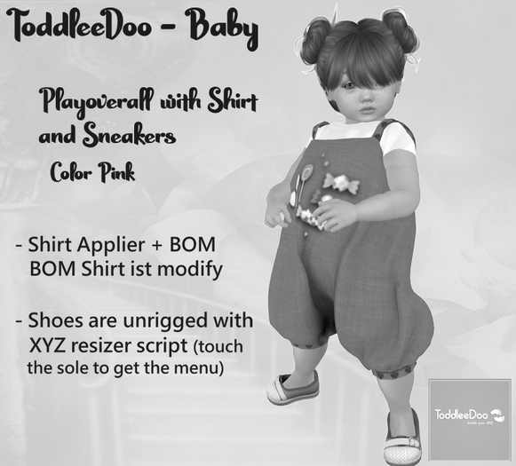 DEMO *LP* TODDLEEDOO Baby Playoverall "Candy" rose