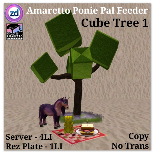 *ZD* Amaretto Ponie Pal Feeder - Cube Tree 1