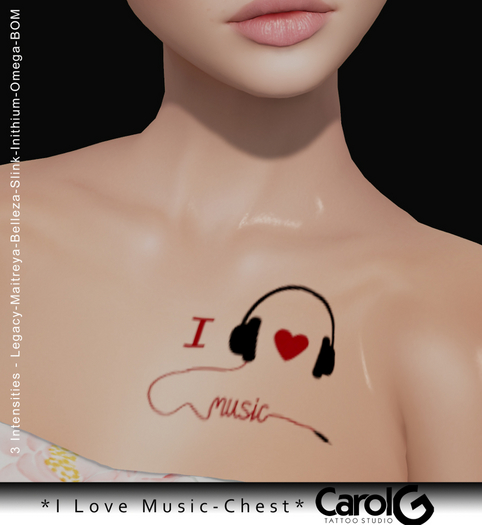[CAROL G] I Love Music Chest TaTToo
