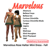 Marvelous Rose Halter Mini Dress - Fall