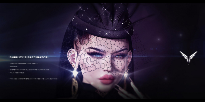 \-VALKYR-/ Shirley's Fascinator / BLACK