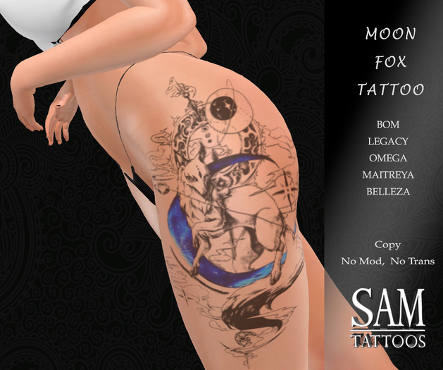 [SAM TATTOOS] MOON FOXY TATTOO