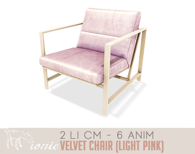 ionic : Velvet chair pink