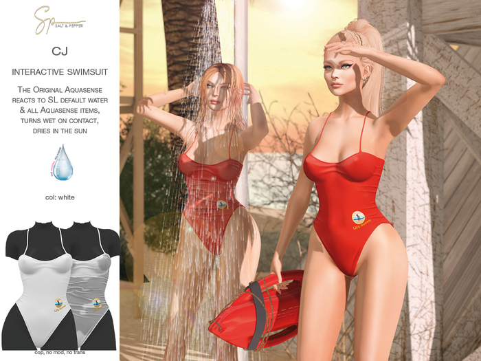 S&P CJ Swimsuit white - Lara + Petite, Legacy + Perky, Reborn