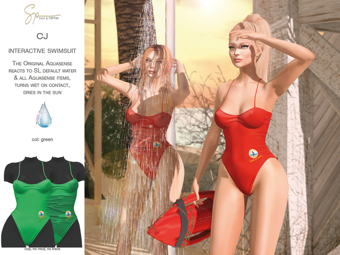 S&P CJ Swimsuit green - Lara + Petite, Legacy + Perky, Reborn