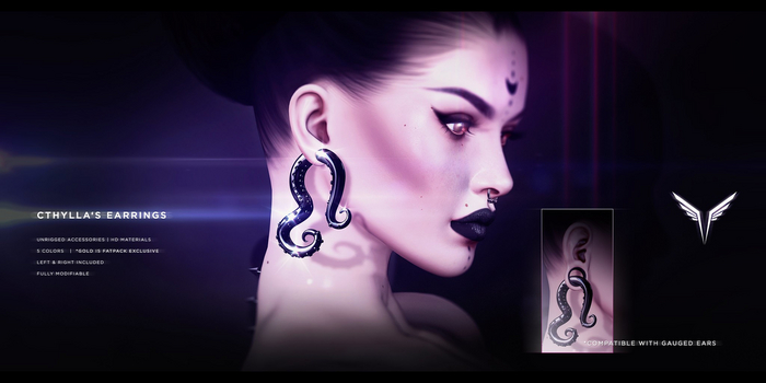 \-VALKYR-/ Cthylla's Earring \ Silver
