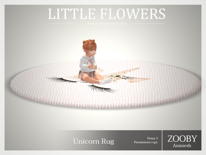 EV Little Flowers // Unicorn Rug ZOOBY