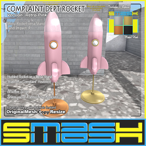 SMASH - Complaint Dept Rocket (Retro-Pink)