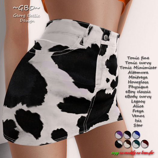 ~GBD~ Esther Skirt Cow 