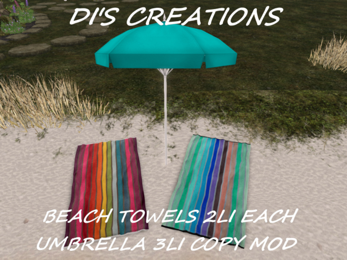BEACH TOWEL & UMBRELLA STYLE 1