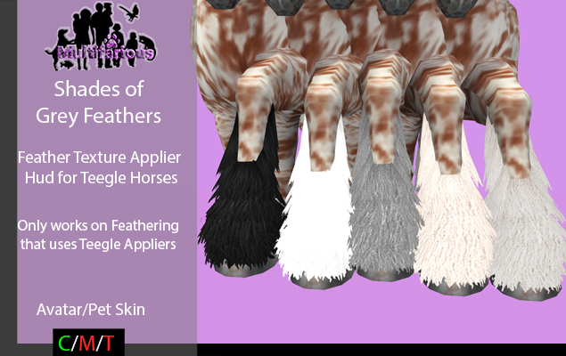 *M*Shades of Grey Teegle Feathers