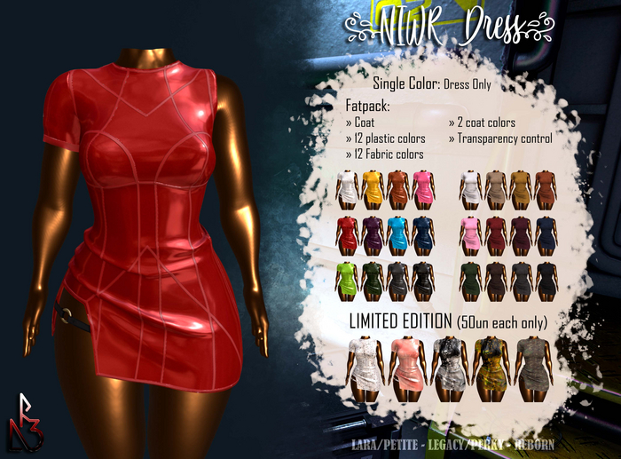 //R3D// NIWR Dress - Plastic Red