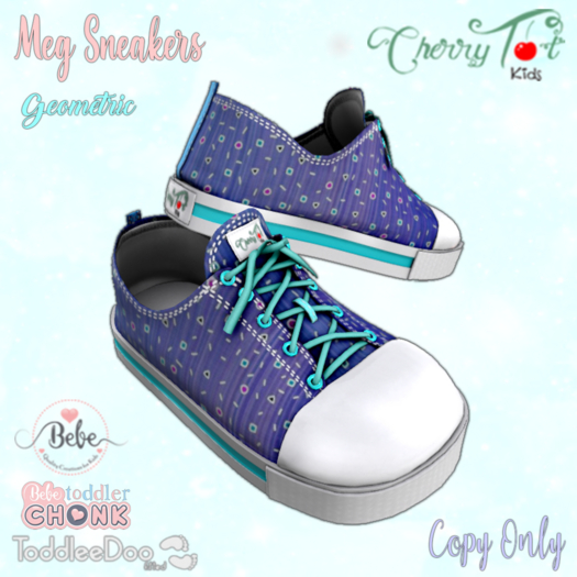 *Cherry Tot* TD/Bebe/Chonk Meg Sneaker Geometric