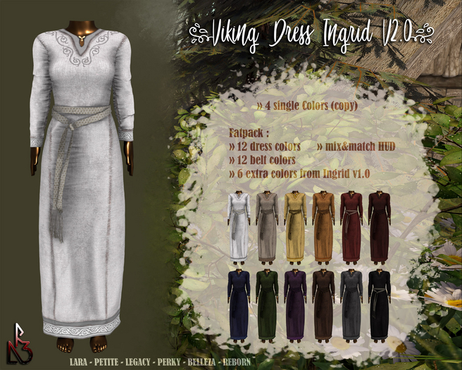 //R3D// Viking Dress Ingrid V2.0 - White