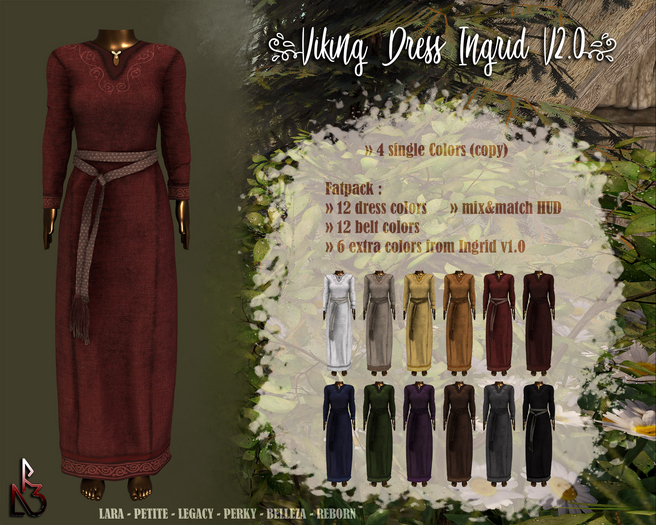 //R3D// Viking Dress Ingrid V2.0 - Red
