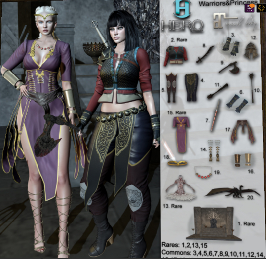 13 - HERO - Warriors&Princess - Demon - RARE
