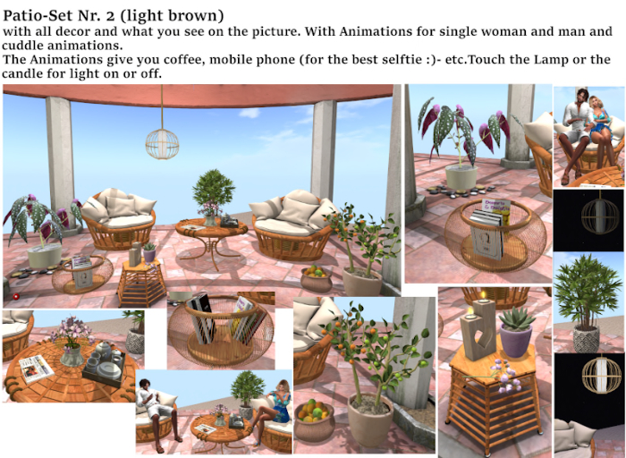 Patio Set light brown all together vb