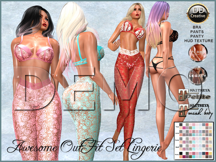 ☾ⅅⅅ☽ ♗ Awesome OutFit Set Lingerie♗DEMO