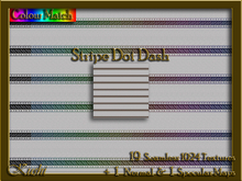 Stripe Dot Dash Seamless Texture Set