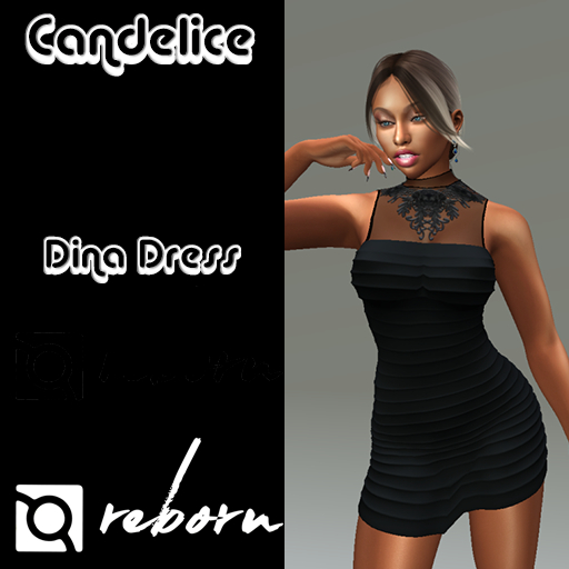  Add Me - Dina Dress Black - Reborn