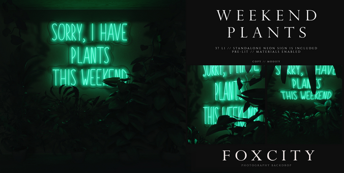 FOXCITY. Photo Booth - Weekend Plants