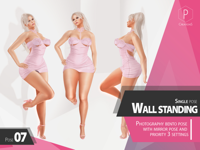 [pCreations] - Poses - WallStanding - Single - 07