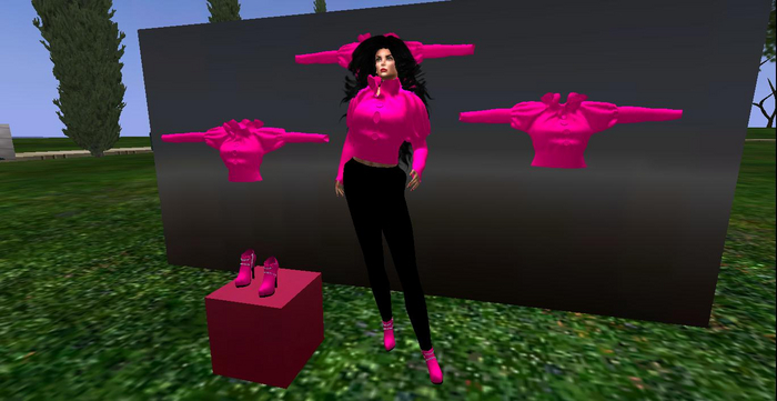 Pink Blouse & Boot Box