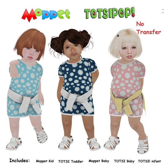 TOTSI! Moppet Sibling Floral Spring Shirt Dress  Set